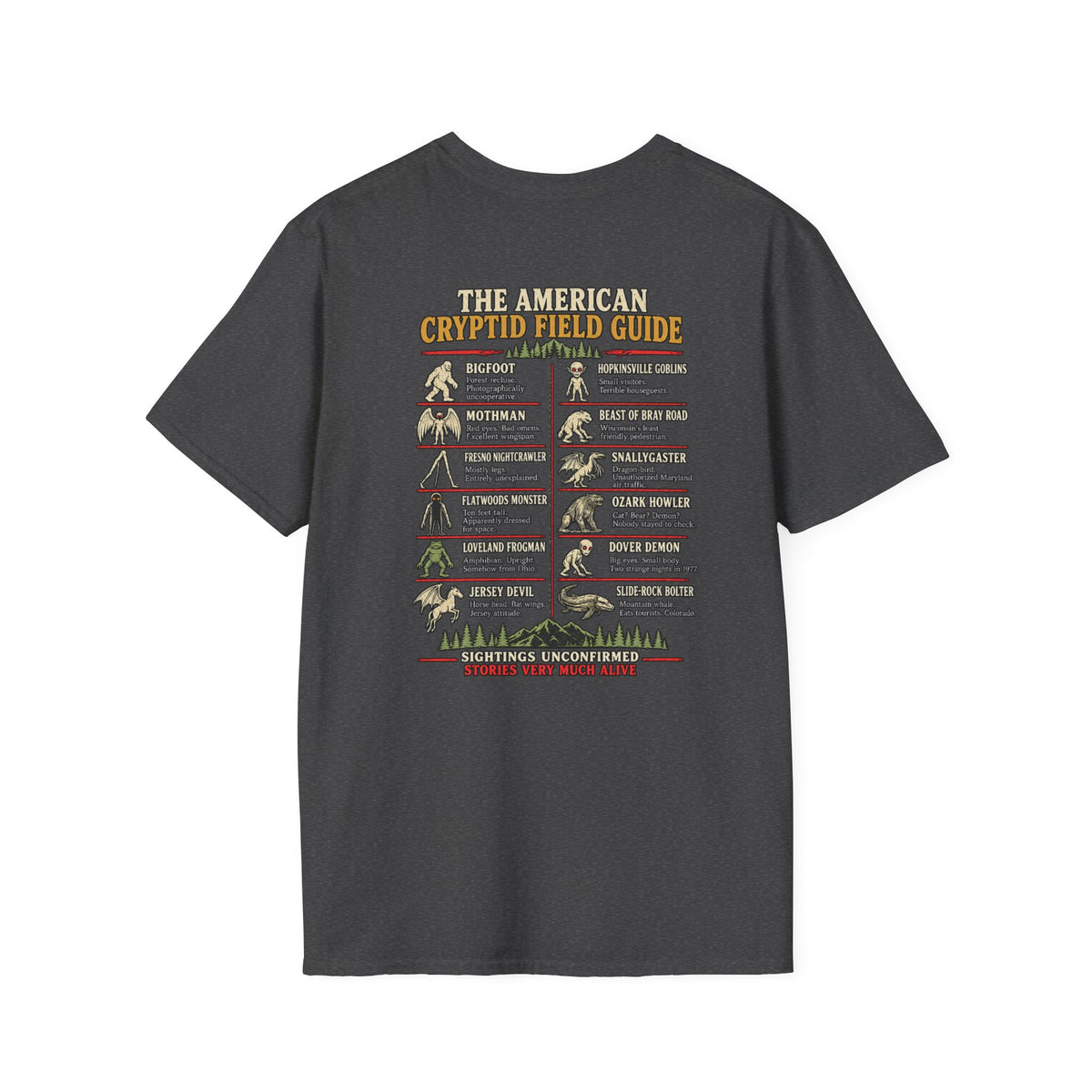 Cryptid Field Guide T-Shirt — The American Cryptid Field Guide Graphic Tee