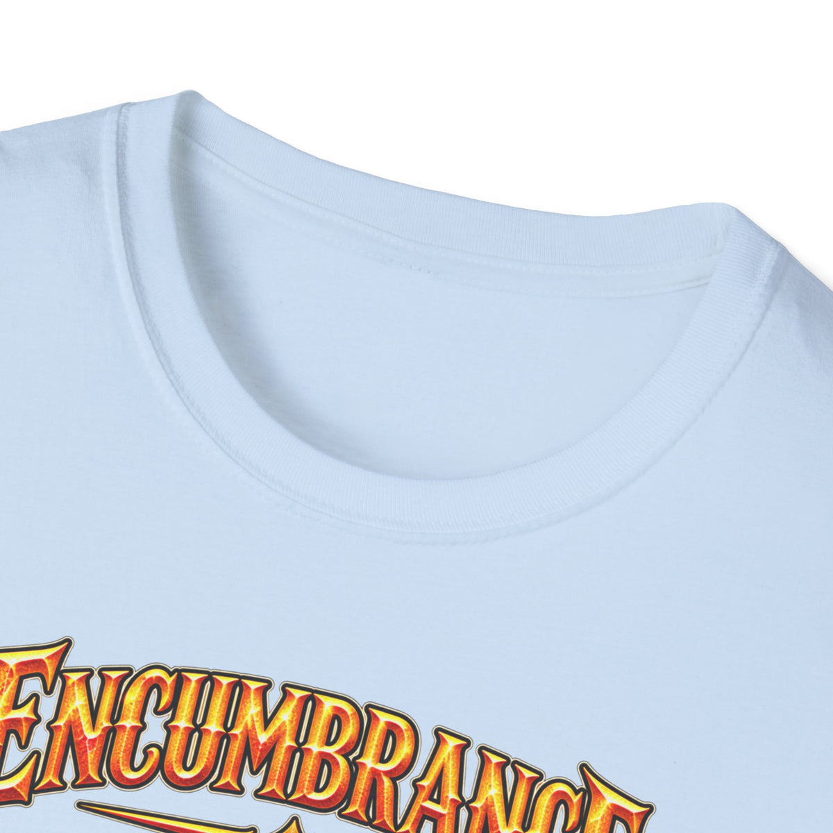 Encumbrance T-Shirt — RPG-Inspired "Encumbrance (noun) — Punishment for successful shopping" Graphic Tee