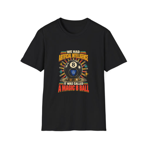 AI Magic 8 Ball T-Shirt | Artificial Intelligence Humor, Retro Arcade Graphic