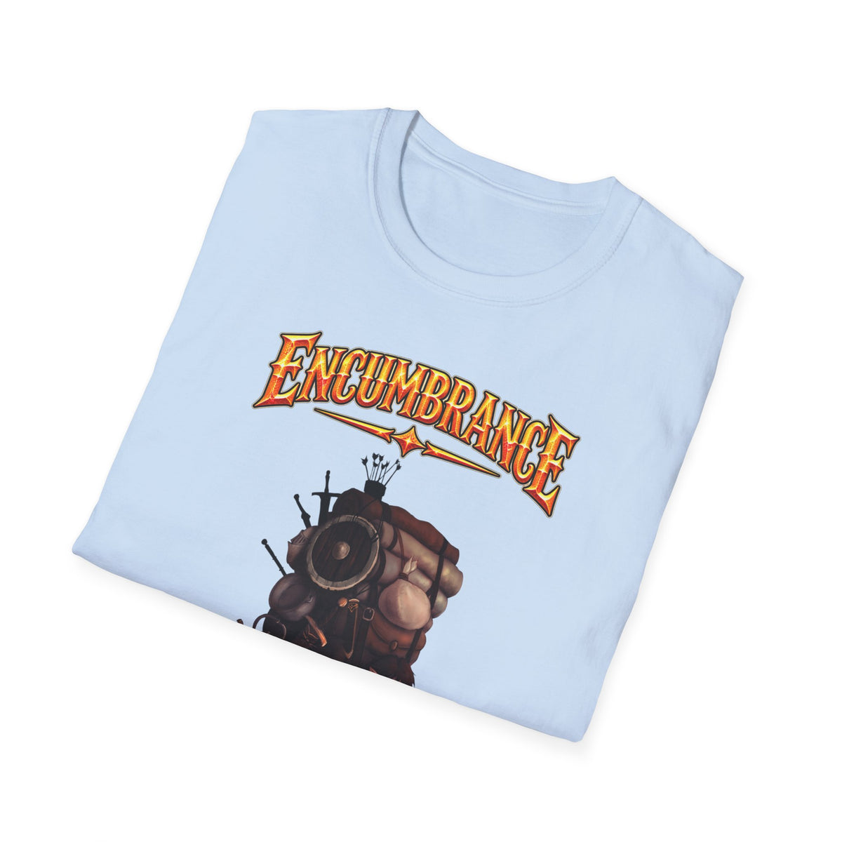 Encumbrance T-Shirt — RPG-Inspired "Encumbrance (noun) — Punishment for successful shopping" Graphic Tee