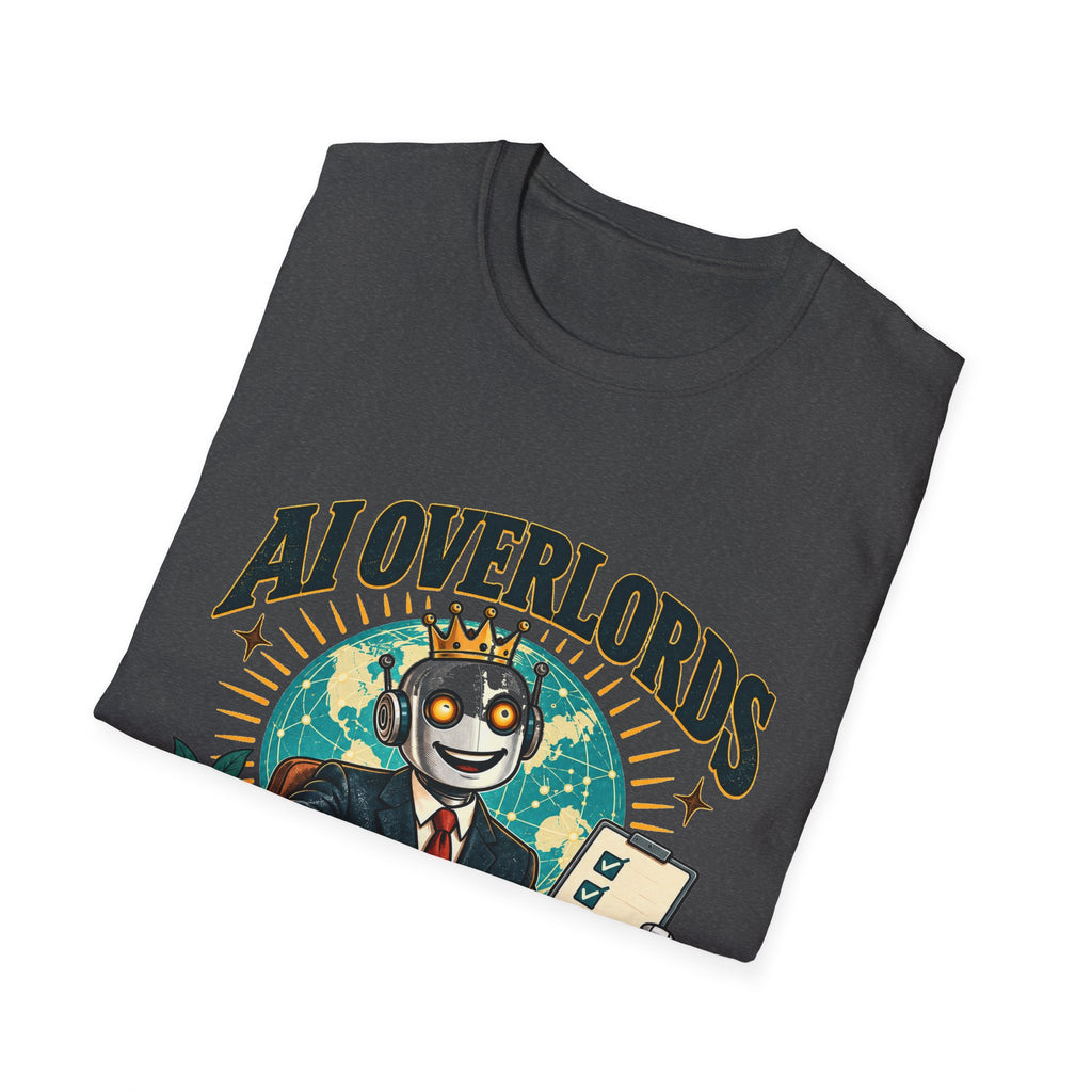 AI Overlords Start Free Trial T-Shirt | Robot Business Illustration