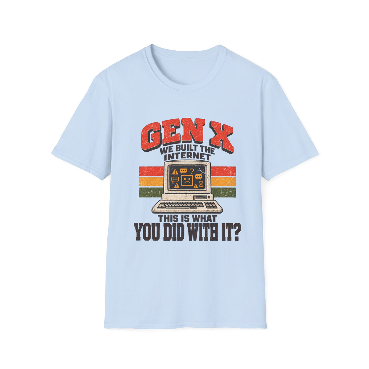 Gen X We Built the Internet vintage computer T-Shirt | Retro 80s 90s graphic