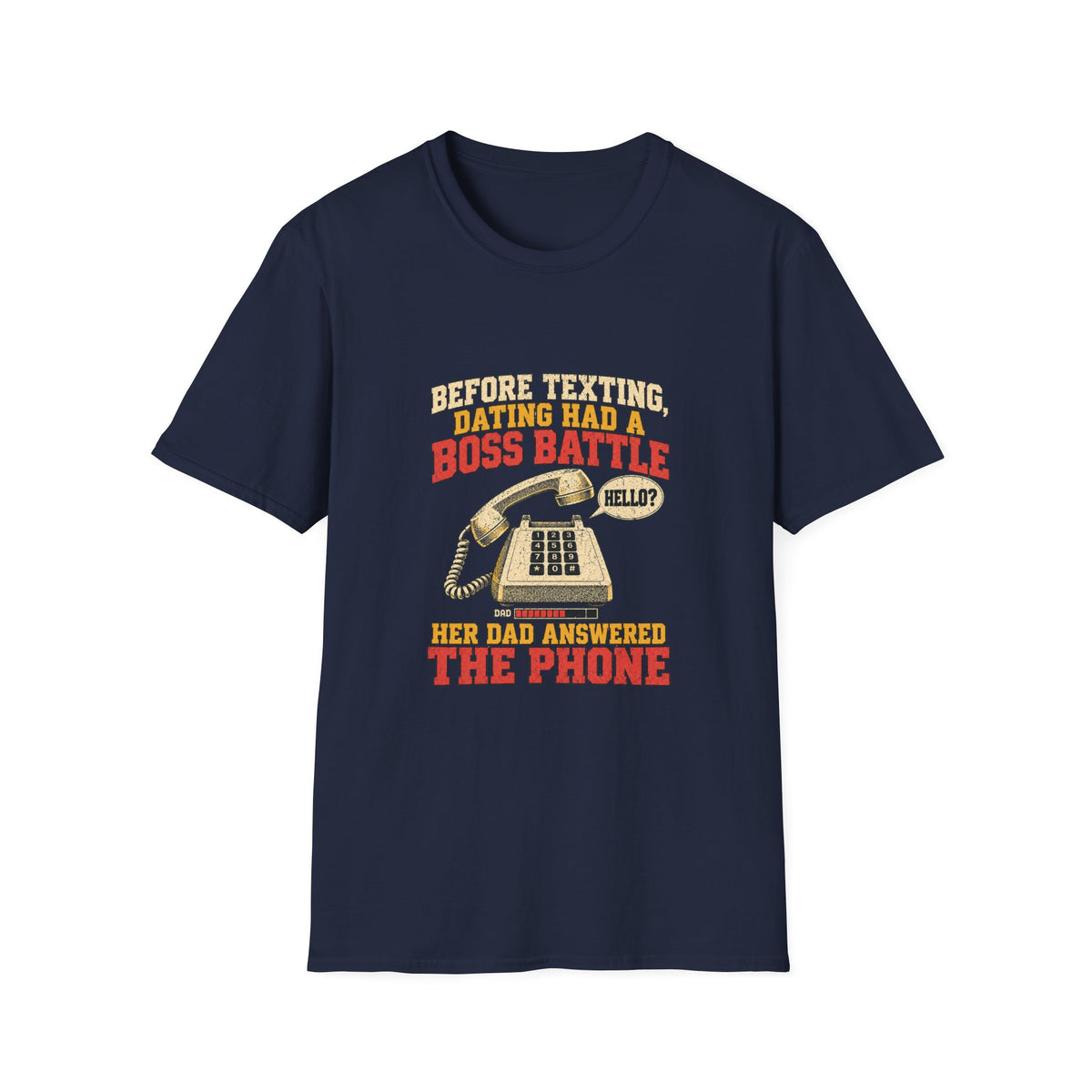 Retro Telephone Boss Battle T-Shirt | Funny Gamer Phone Design