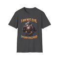 T-Shirt — "I Am Not Evil, I'm Good Challenged" Fantasy Ogre Graphic
