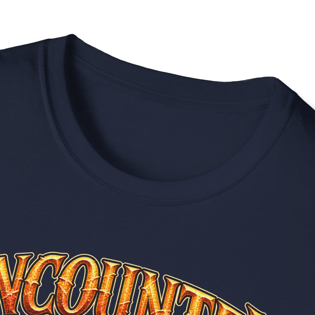 Encounter RPG T-Shirt — "Encounter (noun): The GM’s polite term for attempted murder"