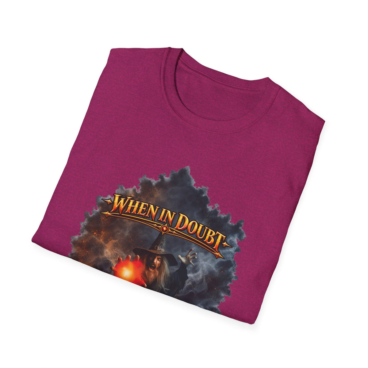 Fireball Mage T-Shirt — "When in Doubt, The Answer Is Fireball" Fantasy RPG Tee