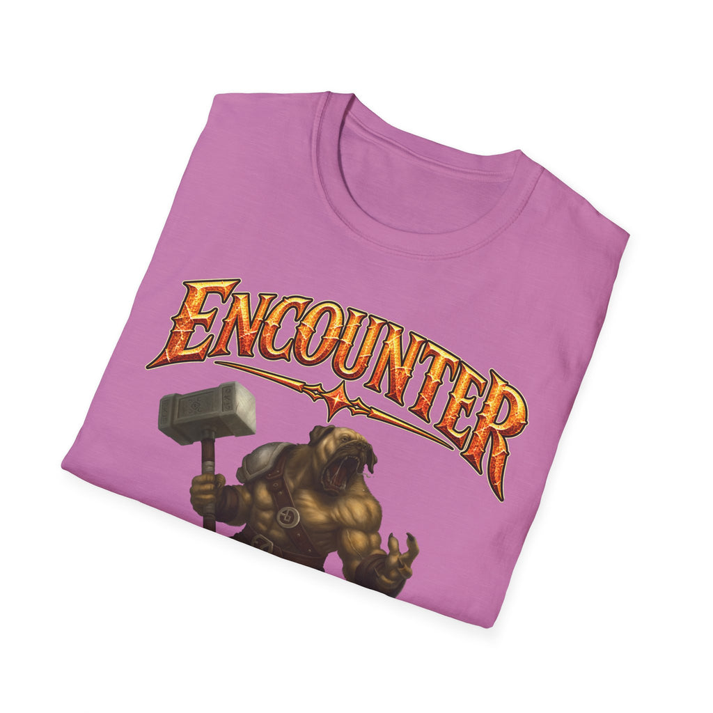 Encounter RPG T-Shirt — "Encounter (noun): The GM’s polite term for attempted murder"