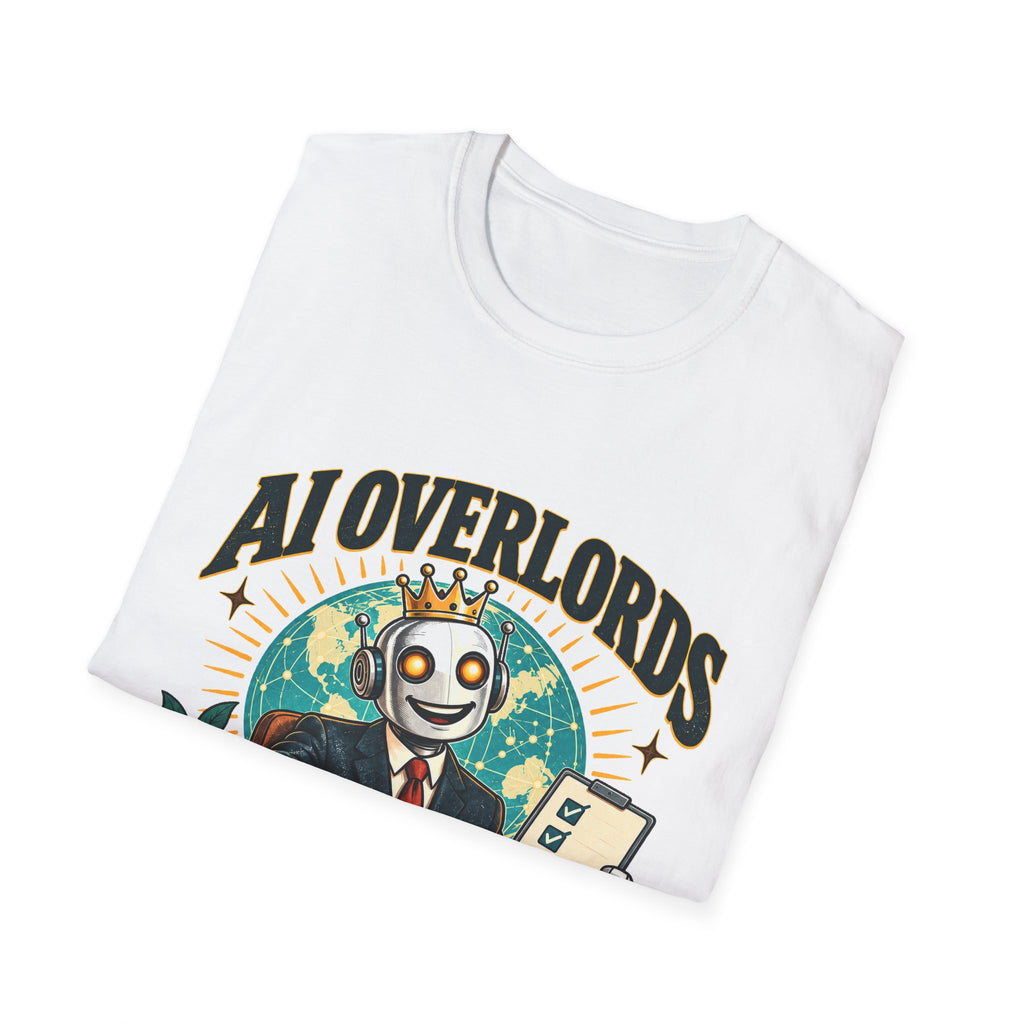 AI Overlords Start Free Trial T-Shirt | Robot Business Illustration