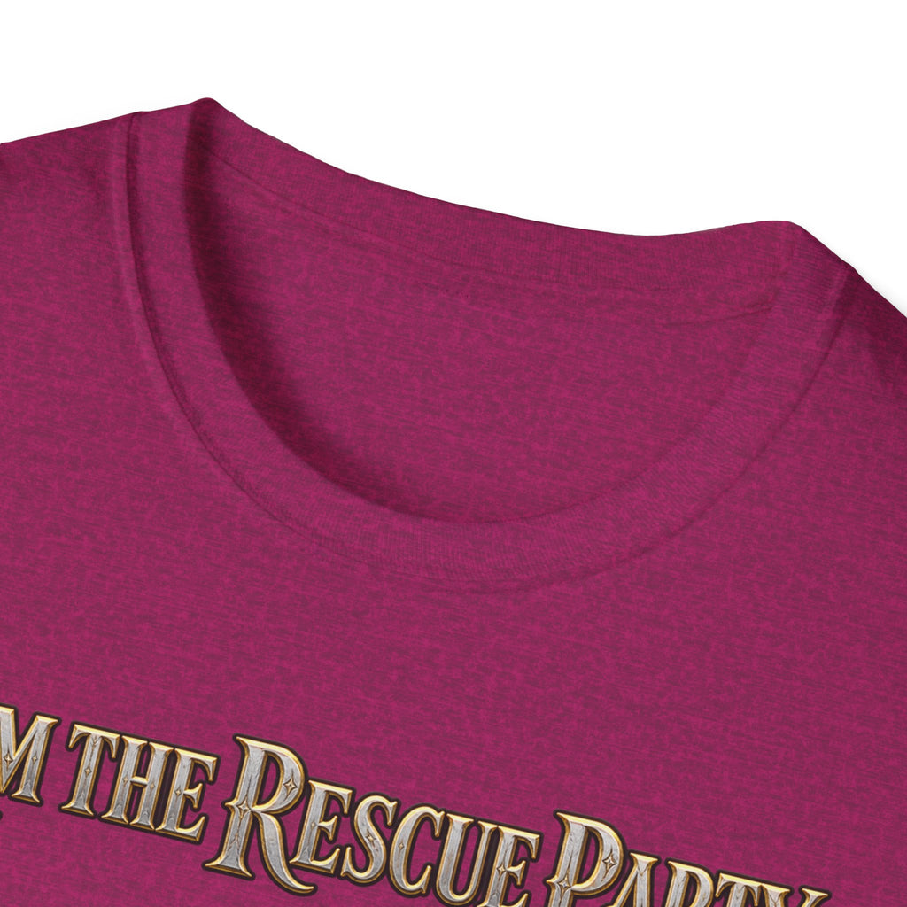 I Am the Rescue Party T-Shirt | Female Warrior Knight Illustration