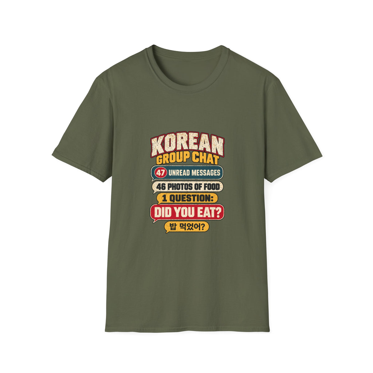 Korean Group Chat Did You Eat T-Shirt | Funny Korean Food Chat Tee