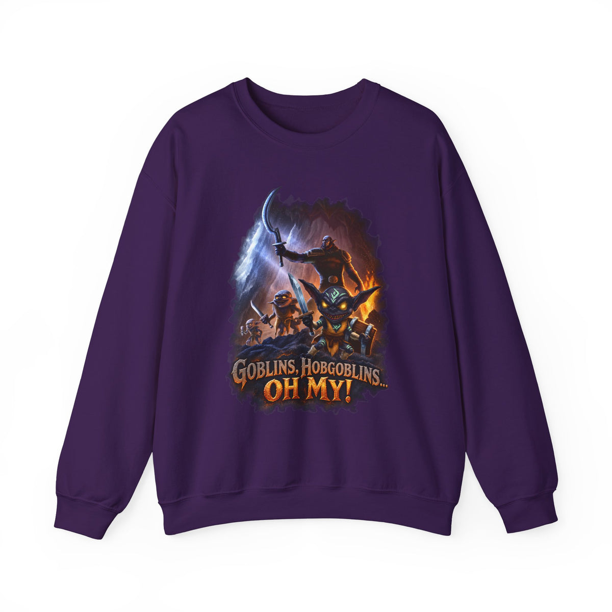 Fantasy Goblin Sweatshirt — “Goblins, Hobgoblins OH MY!” Crewneck