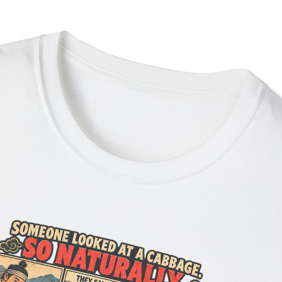 Kimchi Comic Panel T-Shirt | Retro Food Illustration, Korean Cuisine