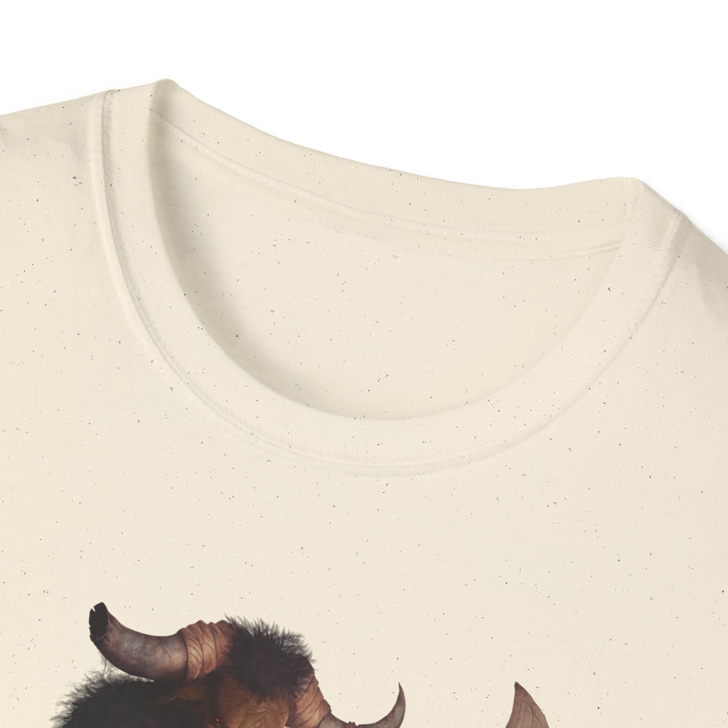 Minotaur Battle T-Shirt — Fantasy Warrior Axe Graphic Tee