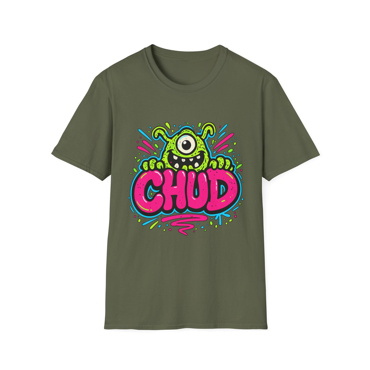 Chud Monster Graphic T-Shirt | Cute One-Eyed Alien Illustration