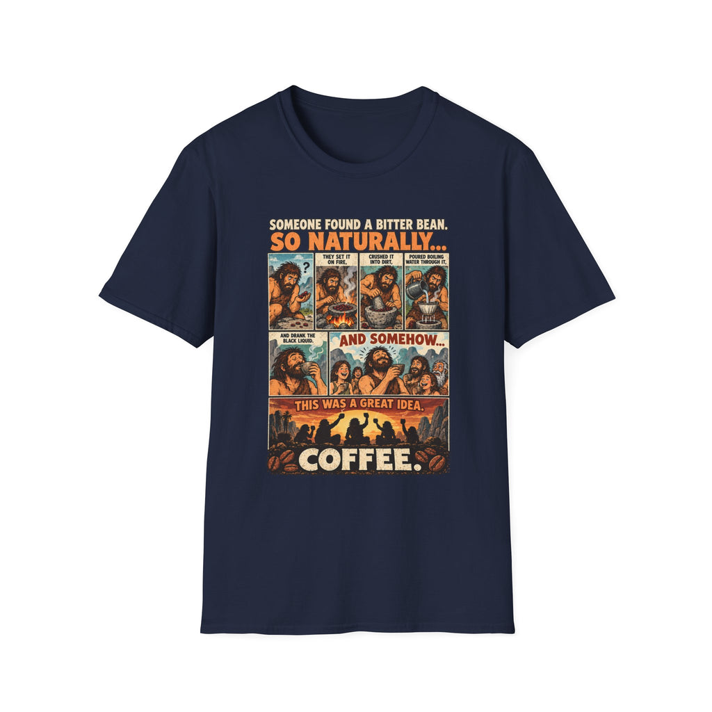Coffee Comic Panel T-Shirt | Retro Coffee Comic Strip
