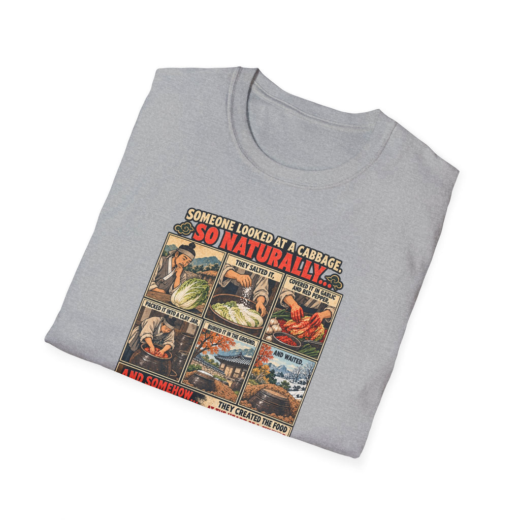 Kimchi Comic Panel T-Shirt | Retro Food Illustration, Korean Cuisine