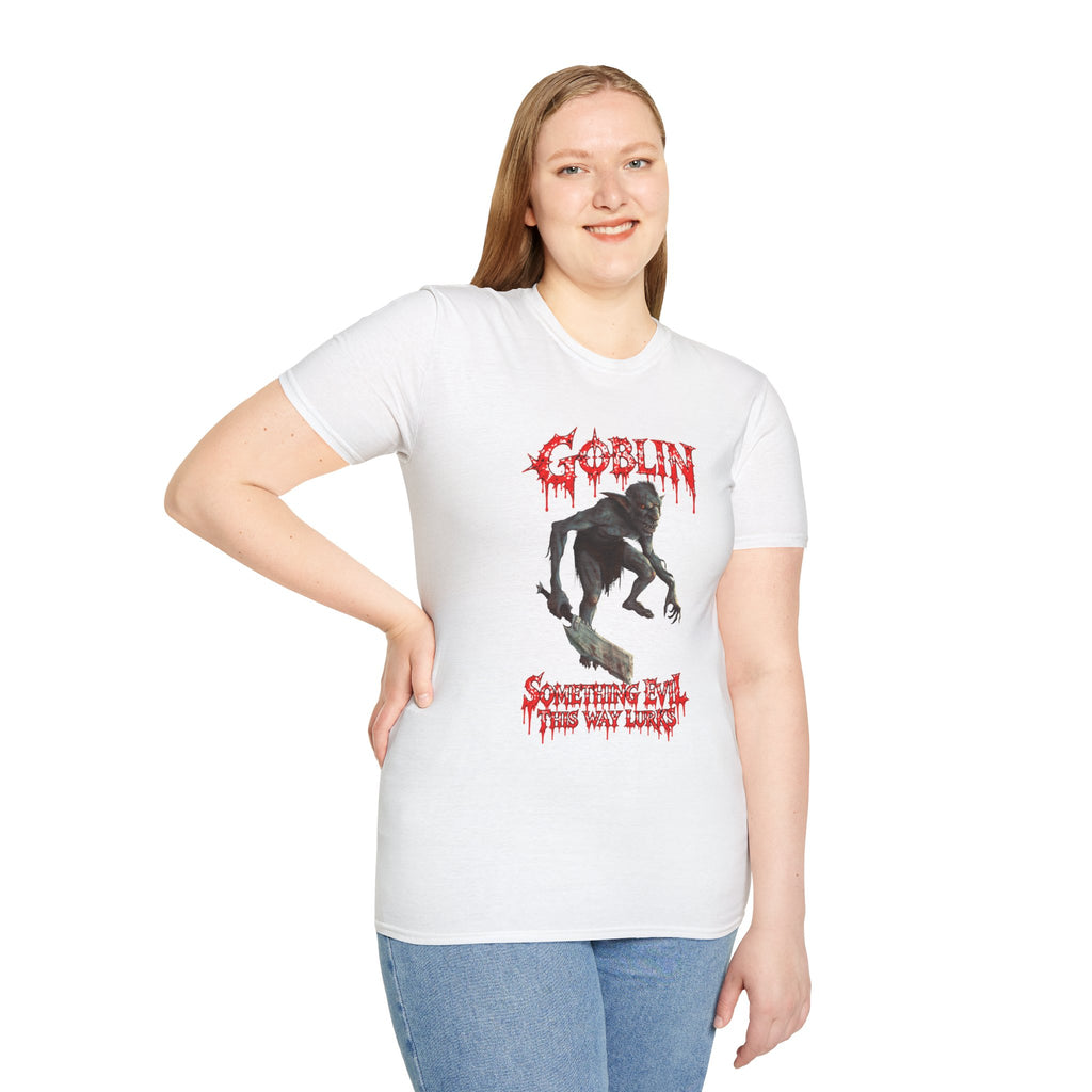 Goblin Horror T-Shirt — 'Something Evil This Way Lurks' Graphic Tee