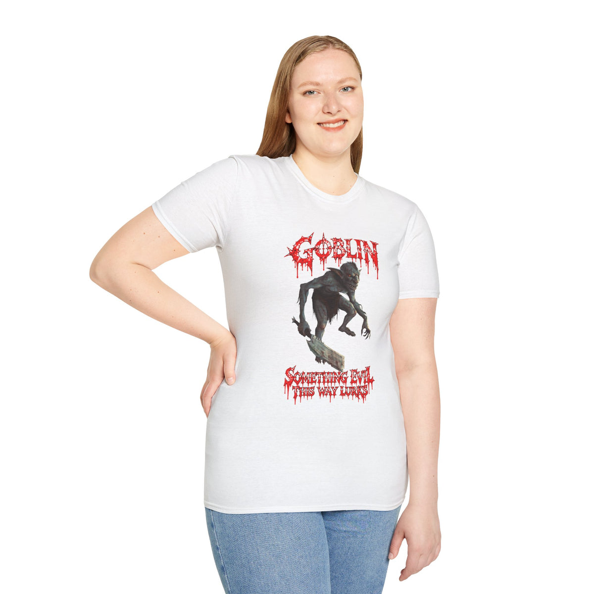 Goblin Horror T-Shirt — 'Something Evil This Way Lurks' Graphic Tee