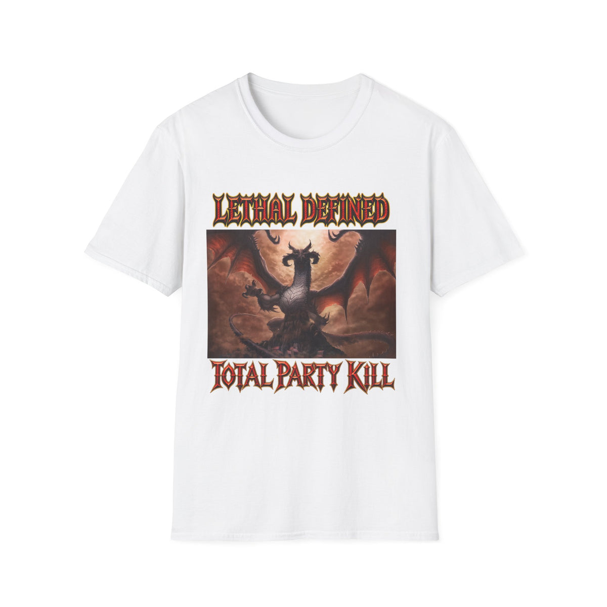 T-Shirt — Lethal Defined 'Total Party Kill' Dragon RPG Gaming Tee