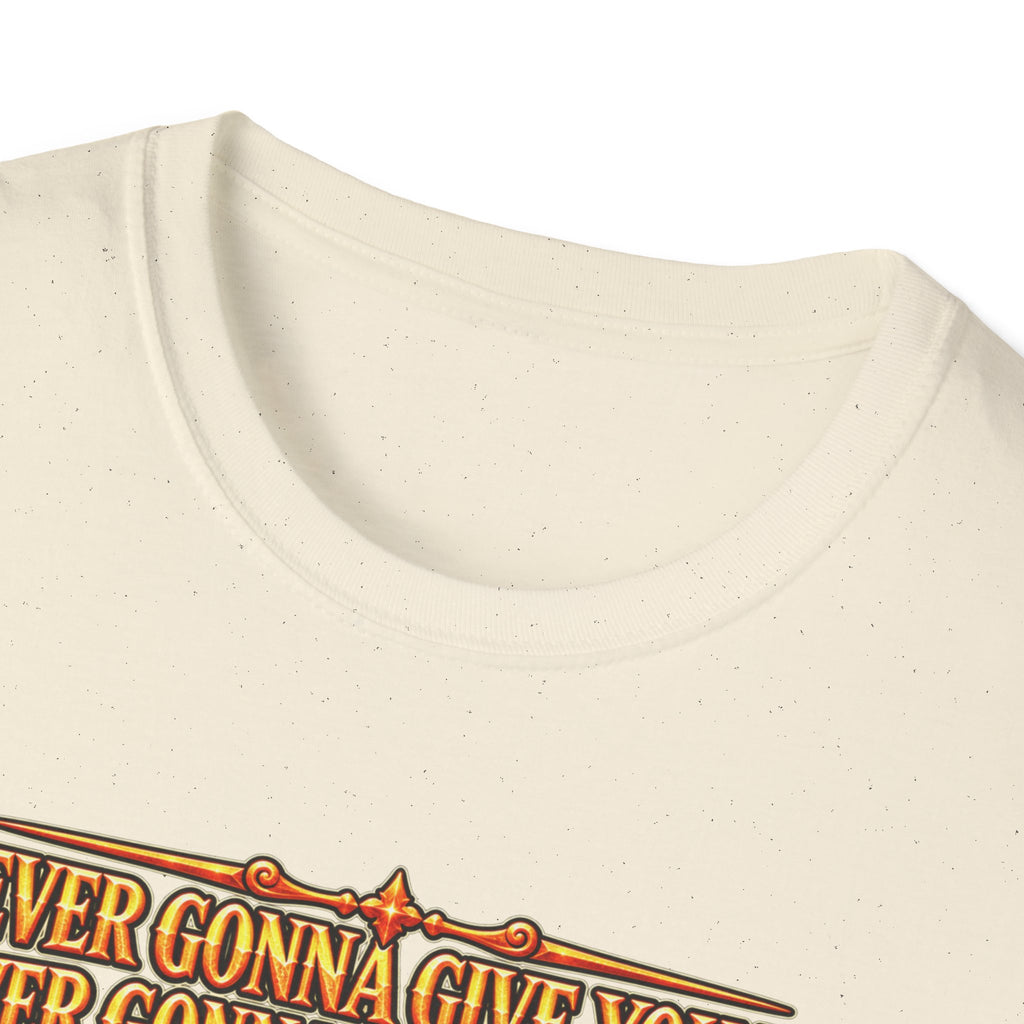 Rickroll RPG Party T-Shirt — "Never Gonna Give You Up" Fantasy Adventurers Tee