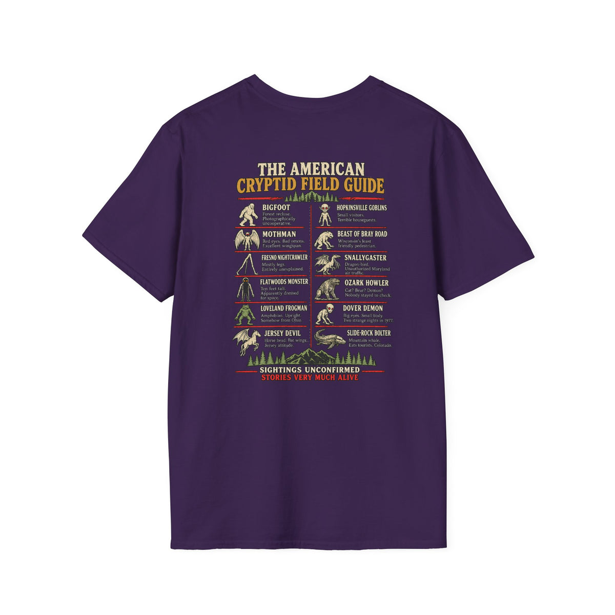 Cryptid Field Guide T-Shirt — The American Cryptid Field Guide Graphic Tee