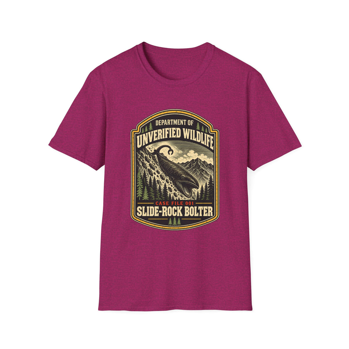 Slide-Rock Bolter T-Shirt — Department of Unverified Wildlife Retro Tee