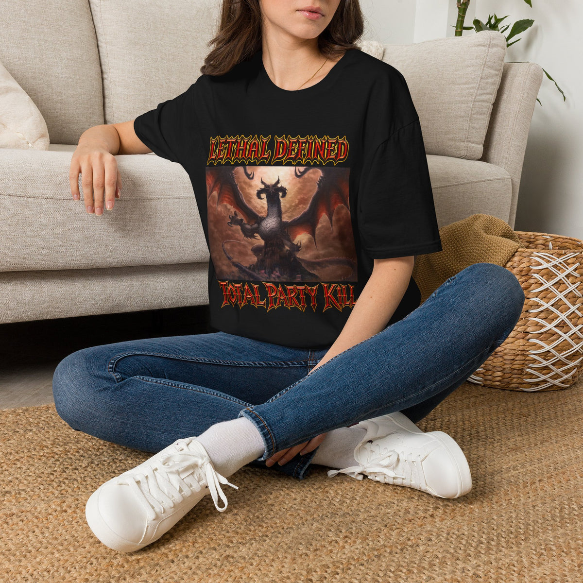 T-Shirt — Lethal Defined 'Total Party Kill' Dragon RPG Gaming Tee