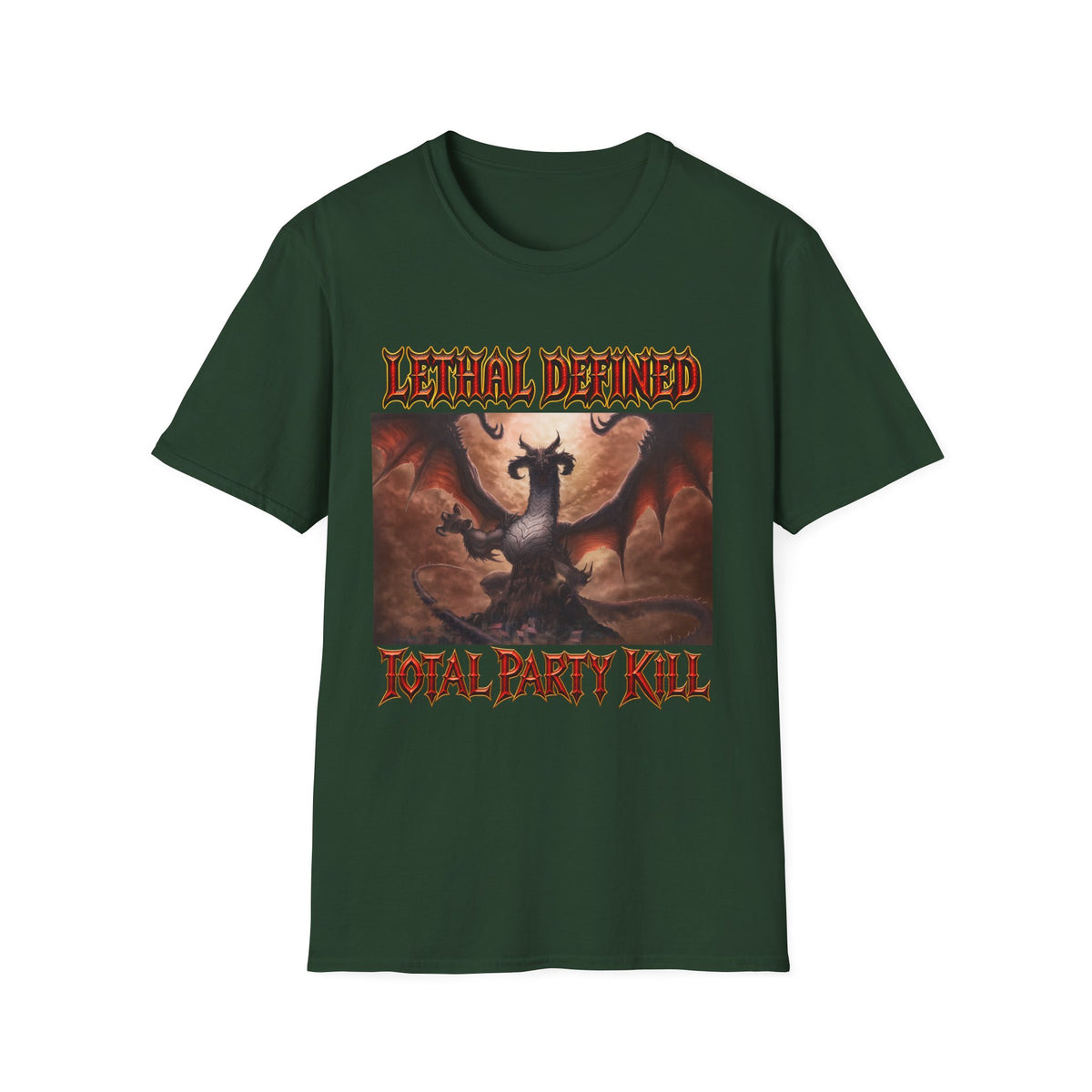 T-Shirt — Lethal Defined 'Total Party Kill' Dragon RPG Gaming Tee
