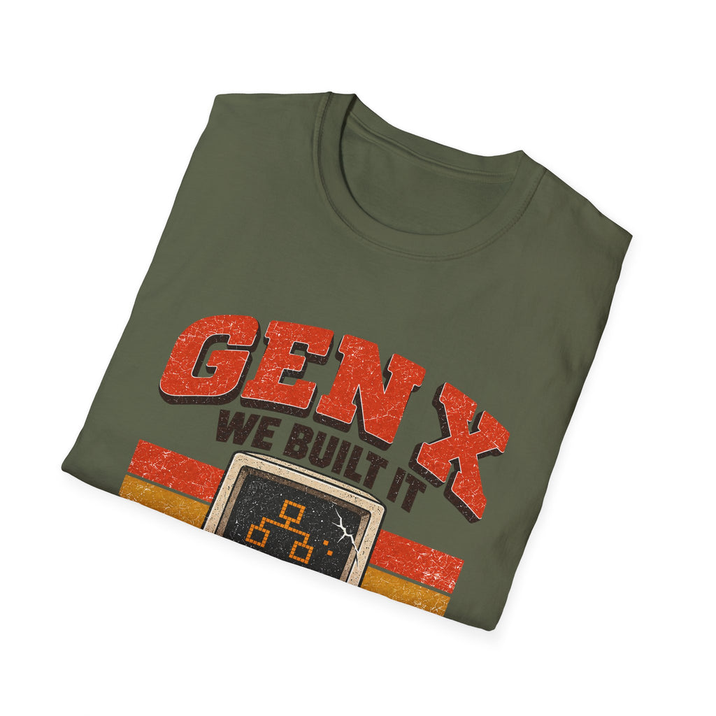 Gen X We Built It You Broke It T-Shirt | Retro Computer Graphic