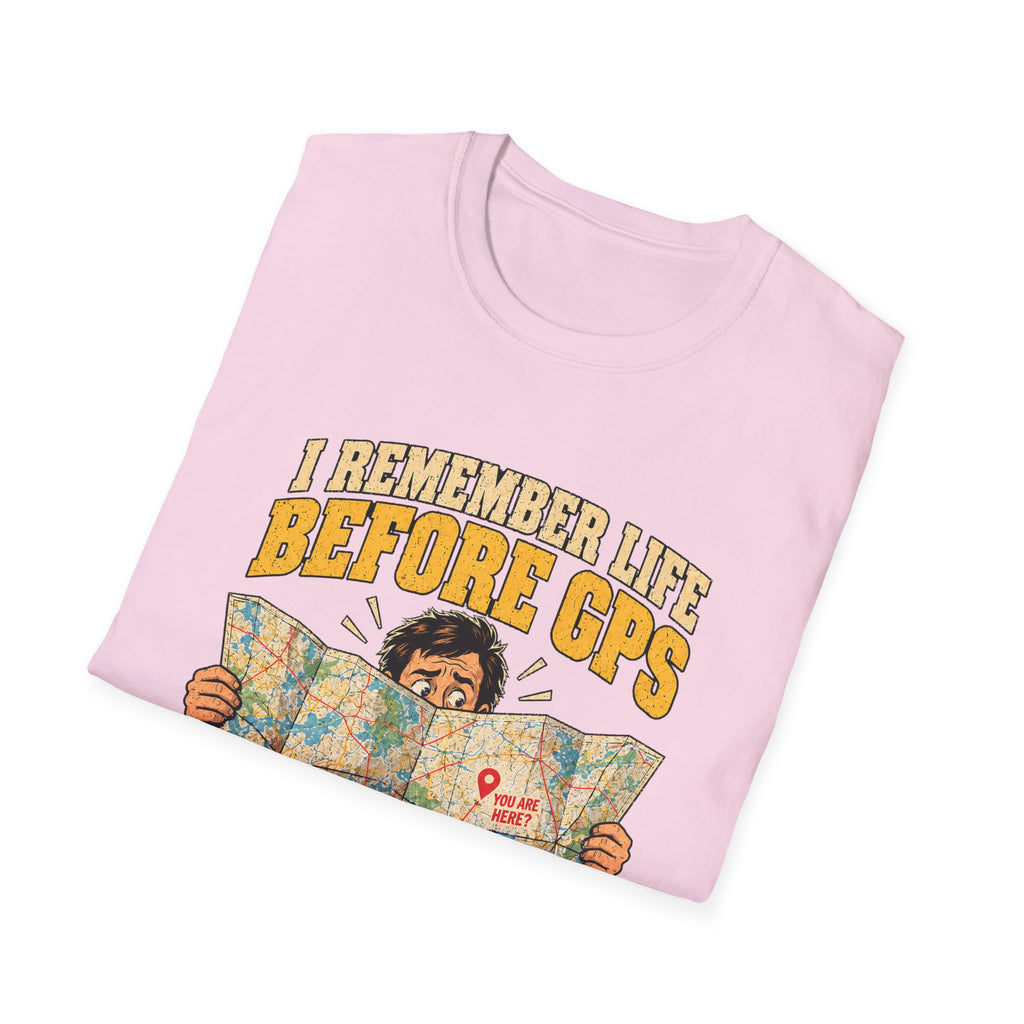 I Remember Life Before GPS map reader T-Shirt | Retro Road Trip Humor