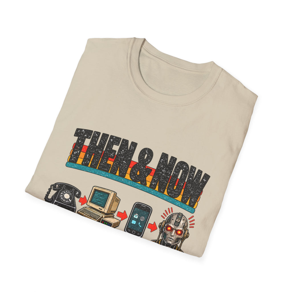 Then & Now Retro Technology Then & Now T-Shirt | Well That Escalated Quickly