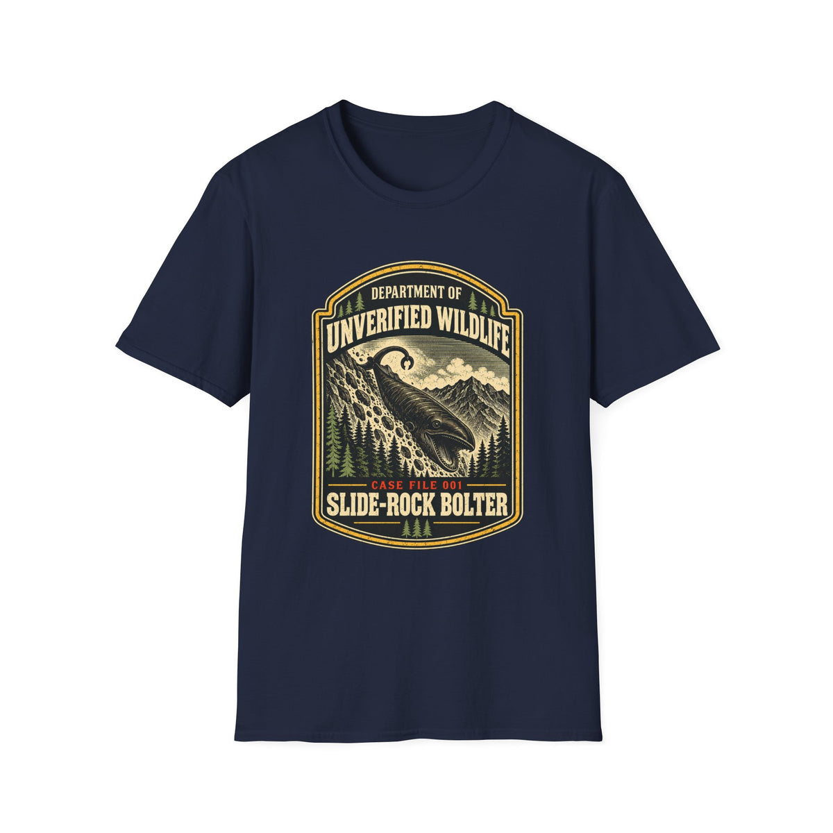 Slide-Rock Bolter T-Shirt — Department of Unverified Wildlife Retro Tee
