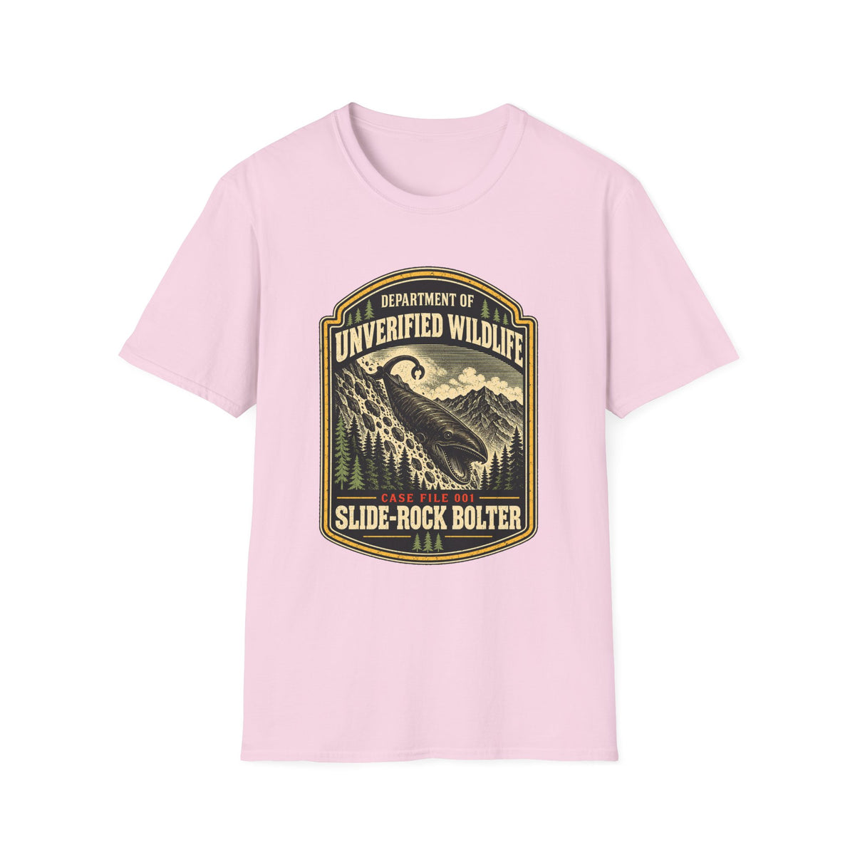 Slide-Rock Bolter T-Shirt — Department of Unverified Wildlife Retro Tee