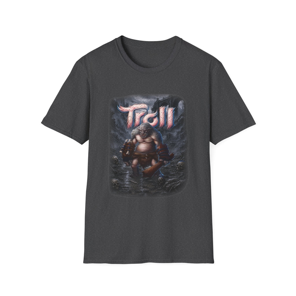 T-Shirt — 'Troll' Fantasy Creature Graphic Tee (Front & Back Definition)