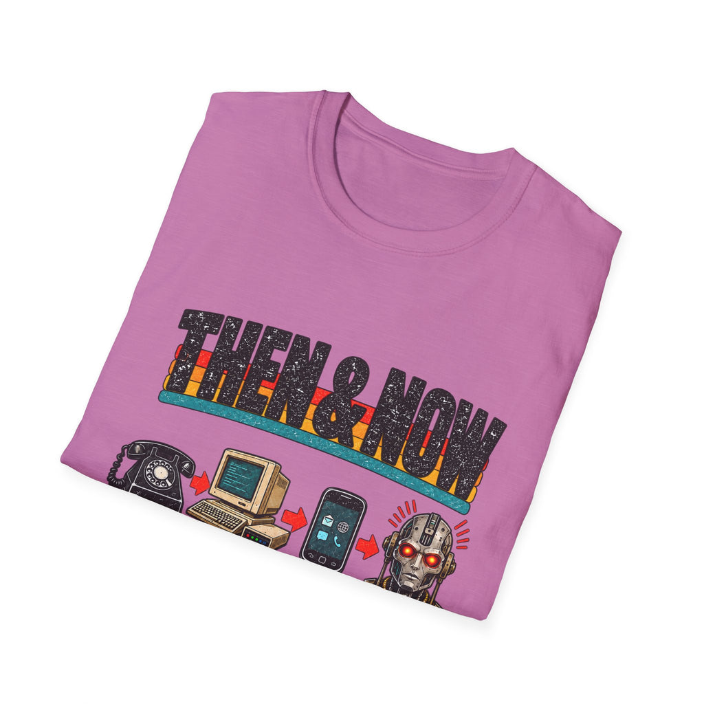 Then & Now Retro Technology Then & Now T-Shirt | Well That Escalated Quickly