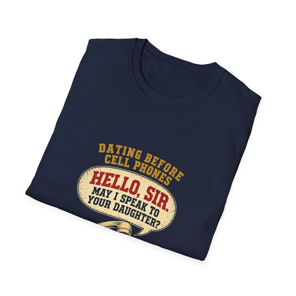 Hello Sir May I Speak To Your Daughter retro telephone T-Shirt | Dating Before Cell Phones