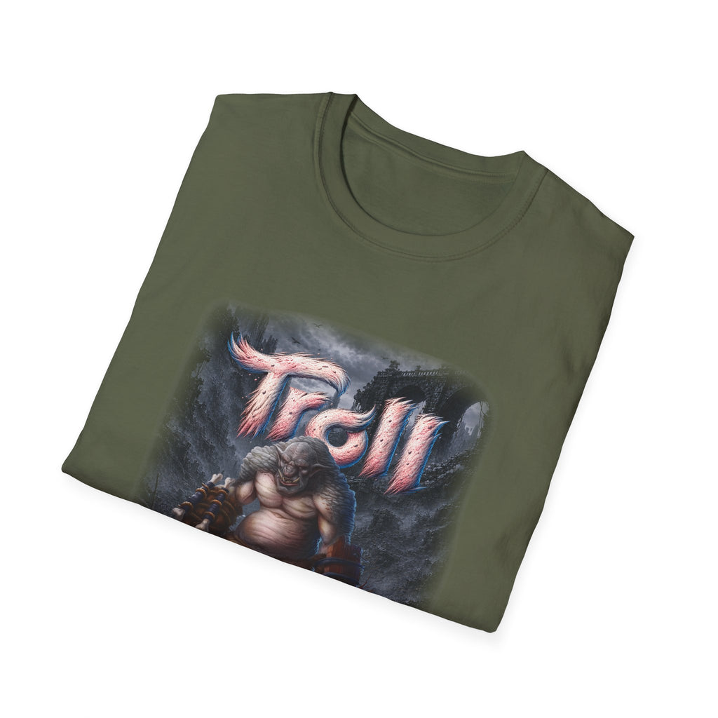 T-Shirt — 'Troll' Fantasy Creature Graphic Tee (Front & Back Definition)