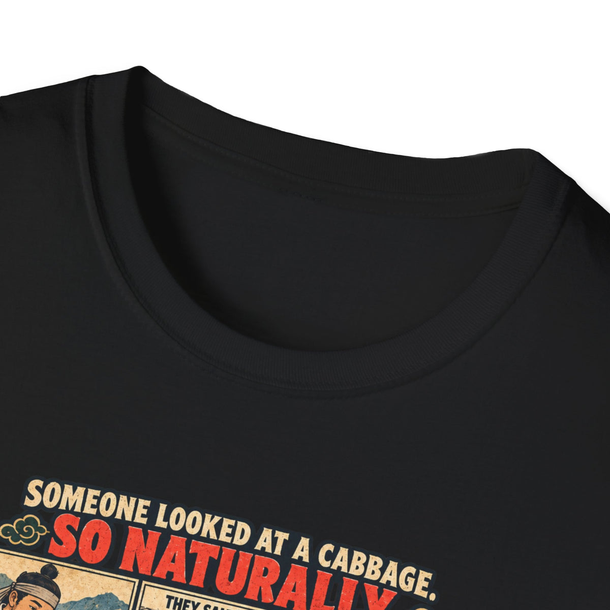Kimchi Comic Panel T-Shirt | Retro Food Illustration, Korean Cuisine