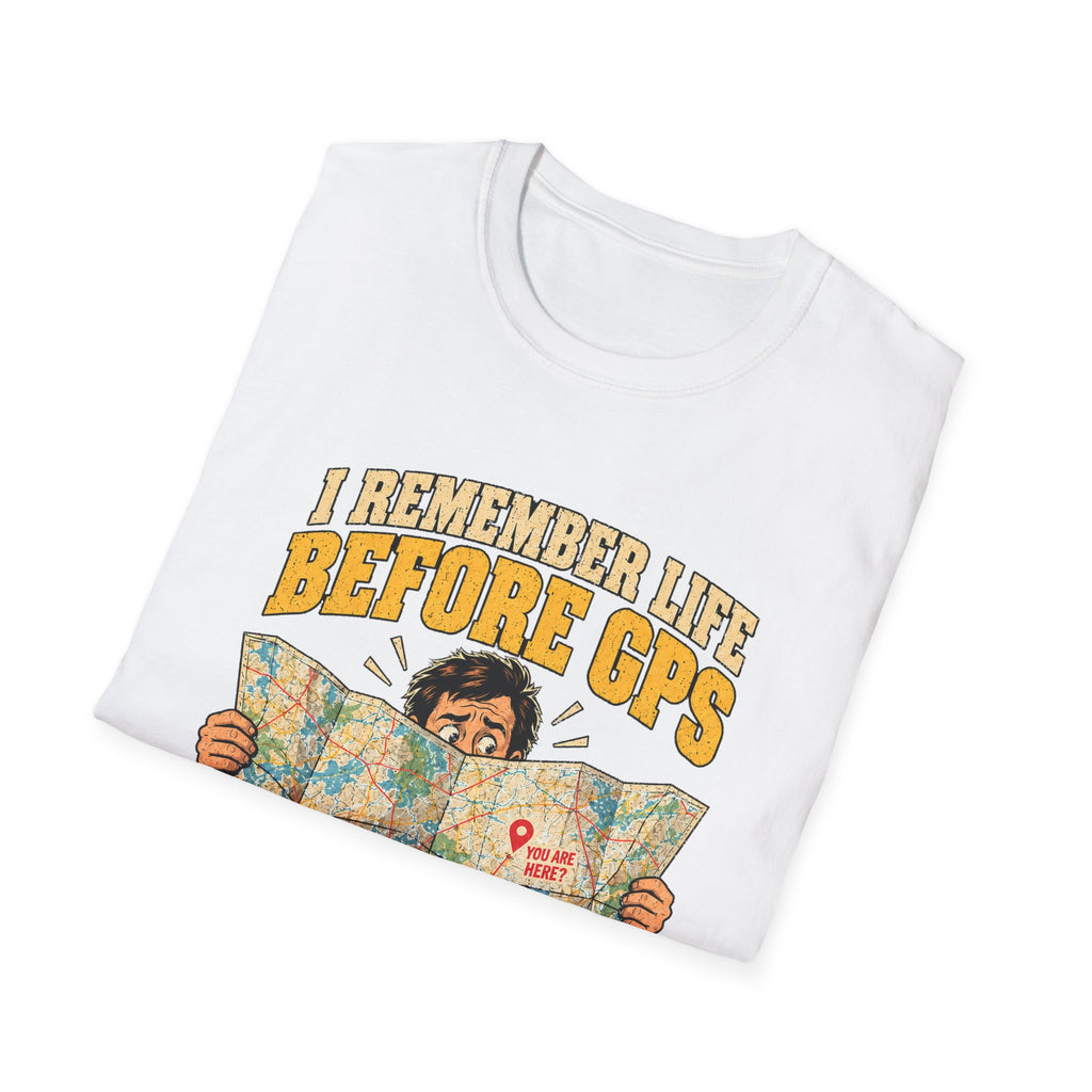 I Remember Life Before GPS map reader T-Shirt | Retro Road Trip Humor