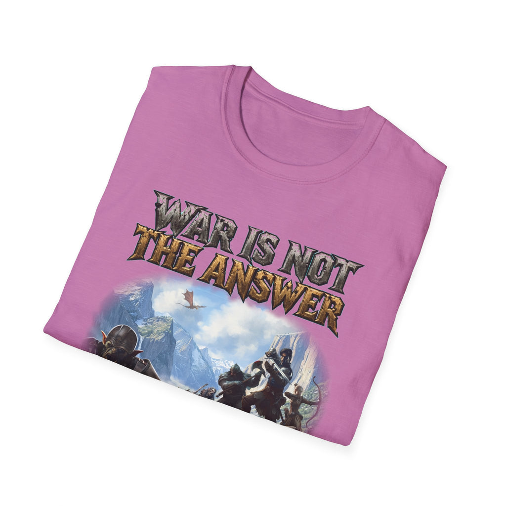 War Is Not The Answer Tee — "Depends On The Question" Graphic T-Shirt