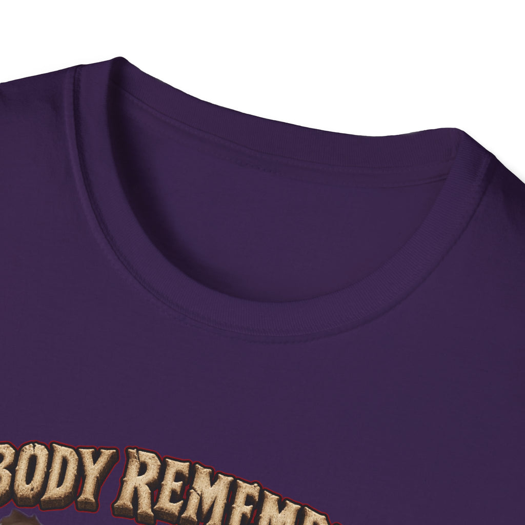 Nobody Remembers Ogre Illustration T-Shirt | Fantasy Warrior, Humorous Text