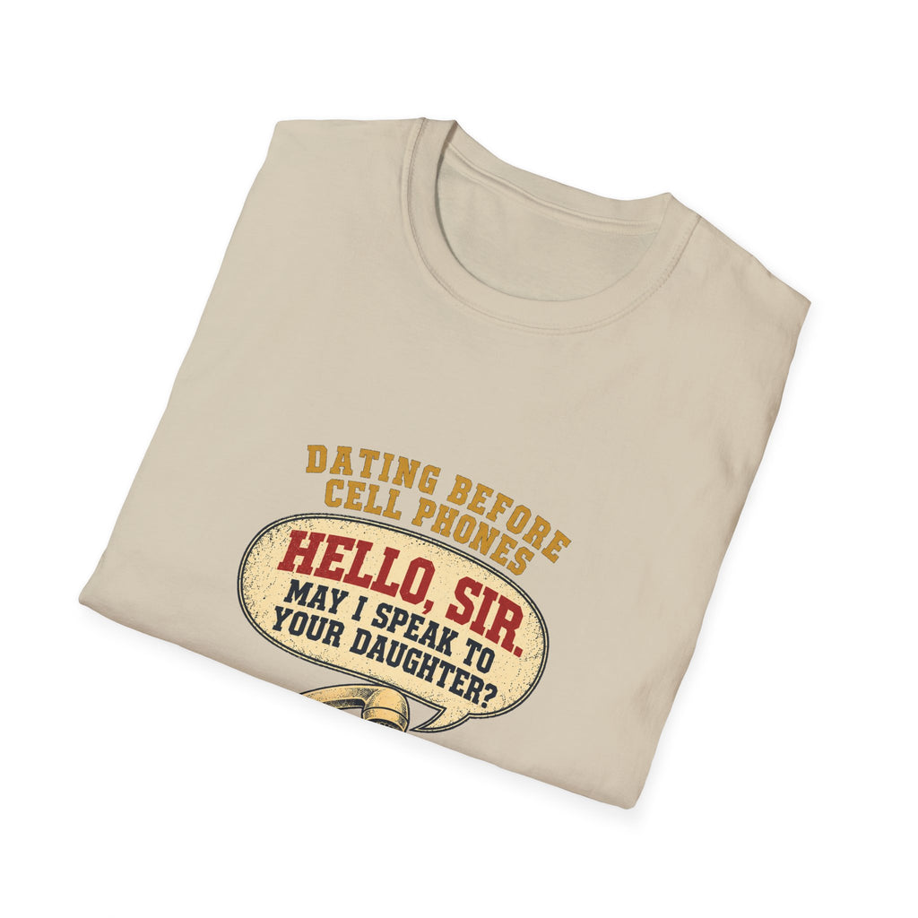 Hello Sir May I Speak To Your Daughter retro telephone T-Shirt | Dating Before Cell Phones