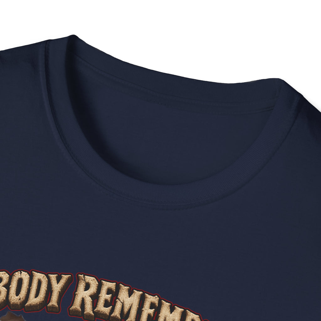 Nobody Remembers Ogre Illustration T-Shirt | Fantasy Warrior, Humorous Text