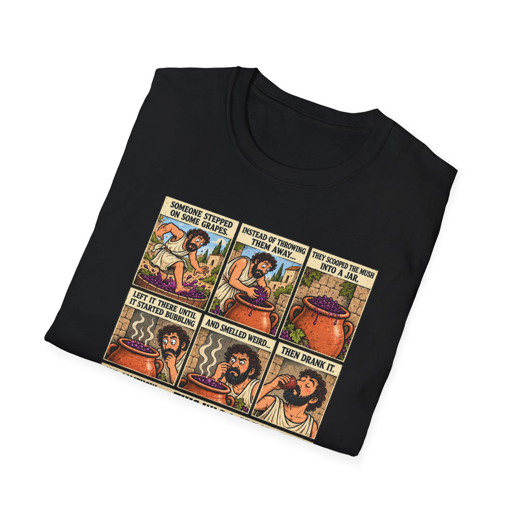 Wine Comic Panel T-Shirt | Vintage Wine Humor, Comic Strip Design