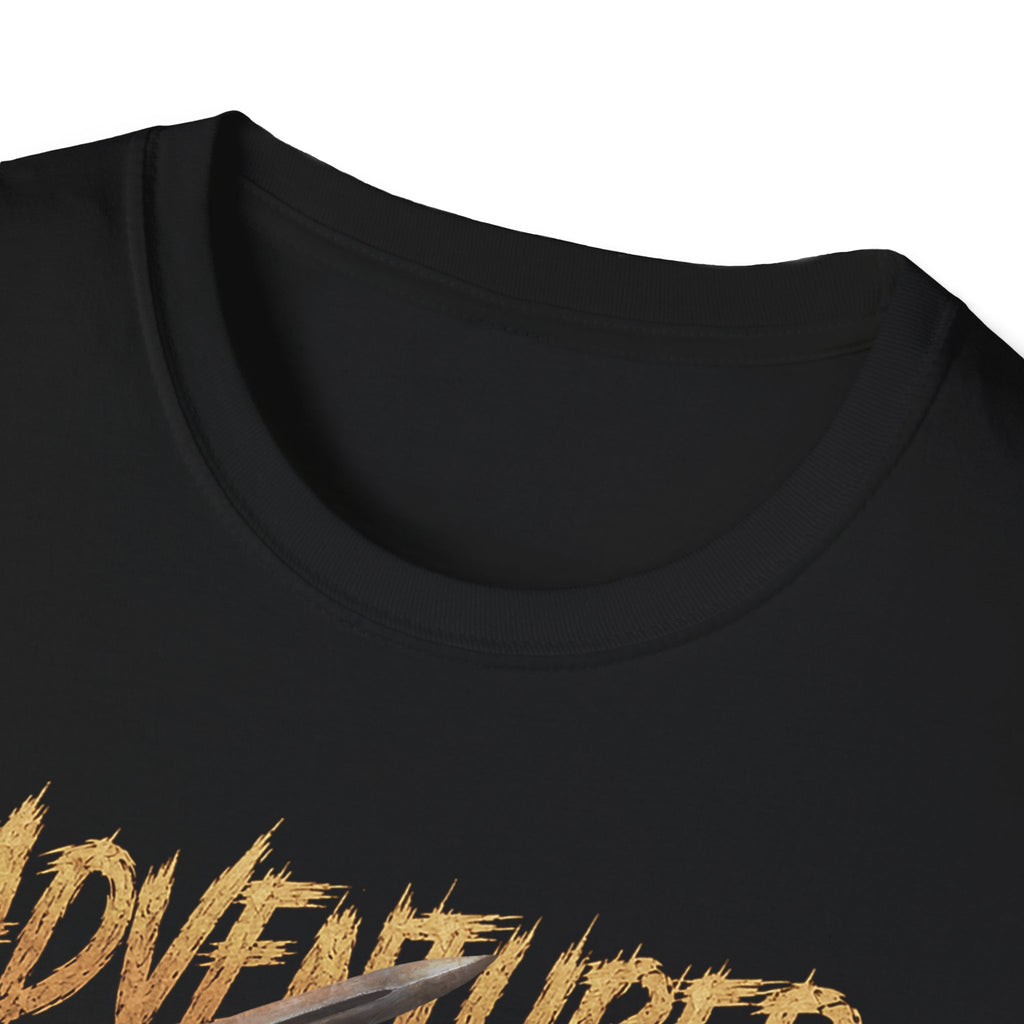 Adventurer RPG Warrior T-Shirt — Fantasy Gamer Tee with 'Adventurer' Artwork