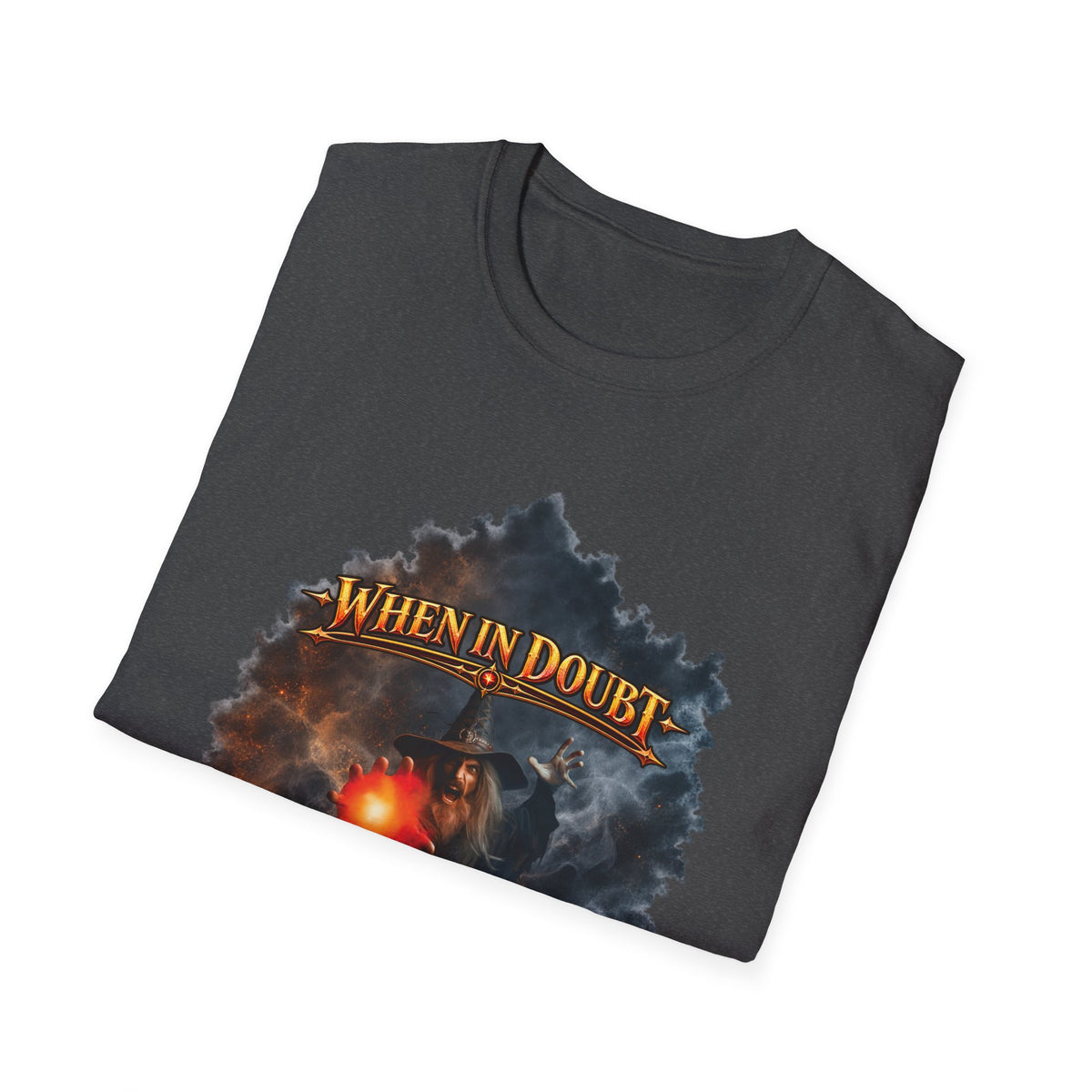 Fireball Mage T-Shirt — "When in Doubt, The Answer Is Fireball" Fantasy RPG Tee
