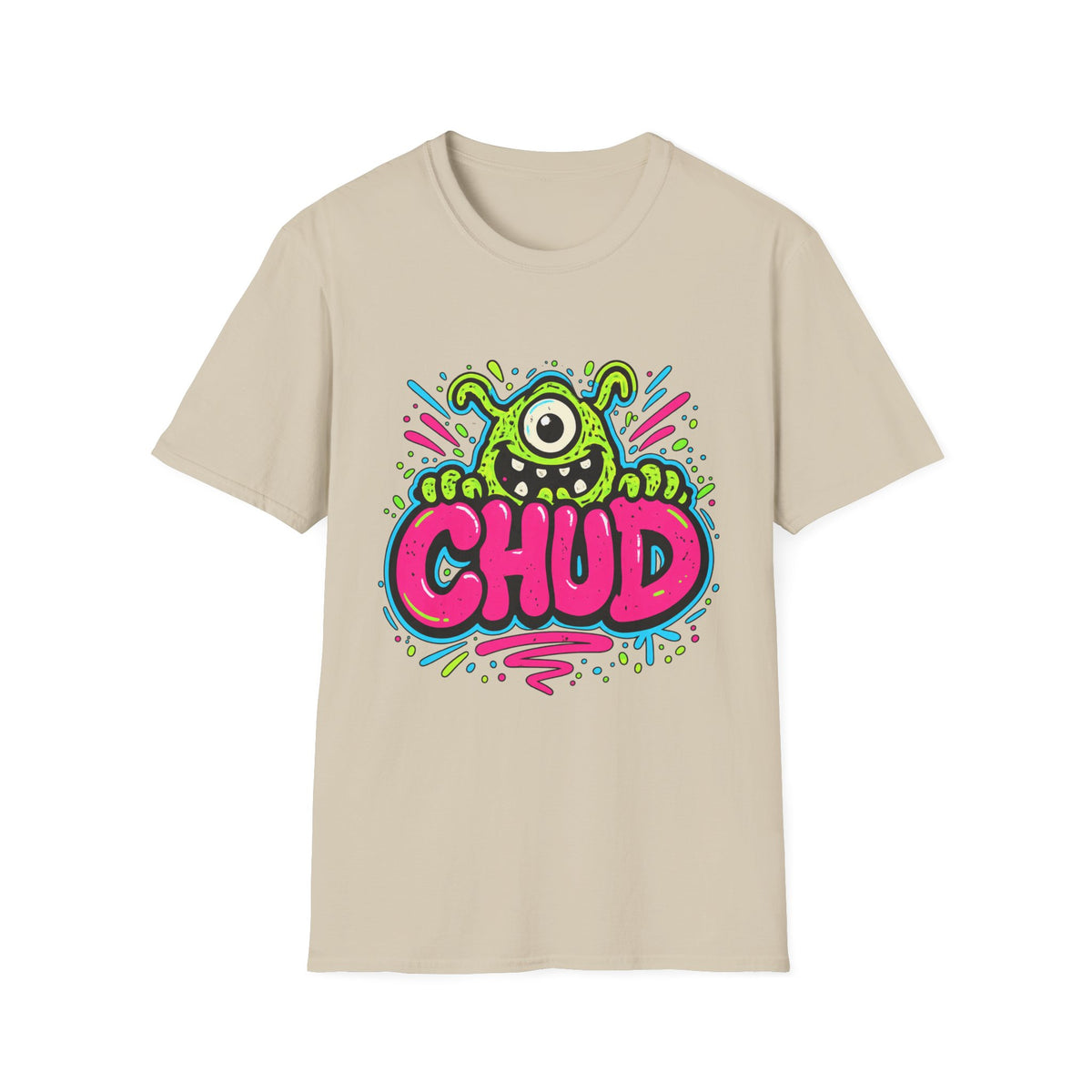 Chud Monster Graphic T-Shirt | Cute One-Eyed Alien Illustration