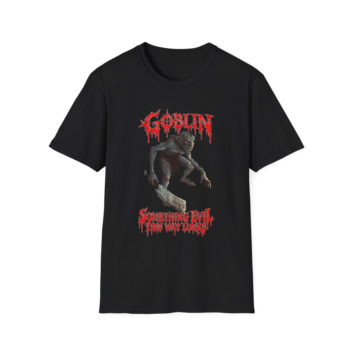 Goblin Horror T-Shirt — 'Something Evil This Way Lurks' Graphic Tee