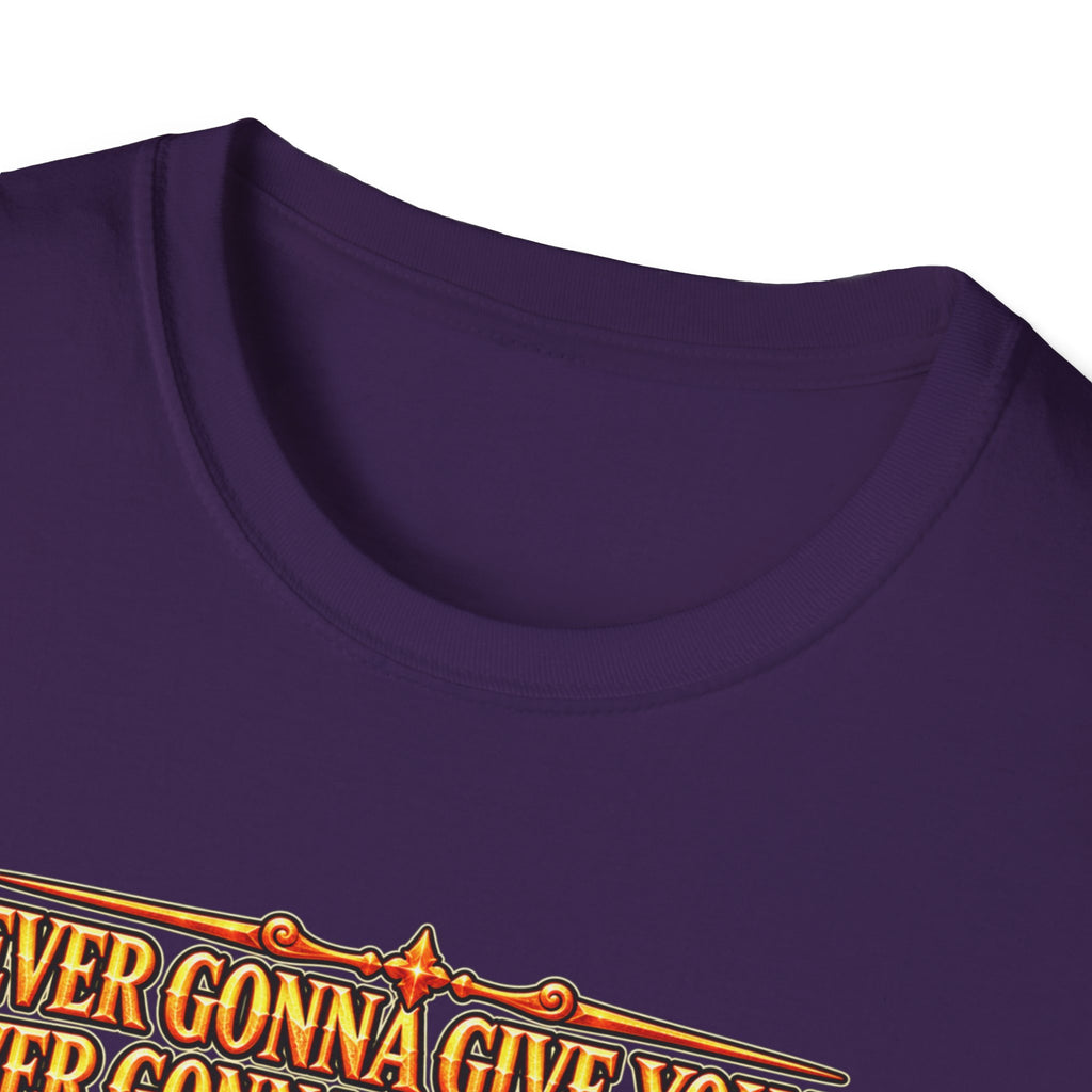 Rickroll RPG Party T-Shirt — "Never Gonna Give You Up" Fantasy Adventurers Tee