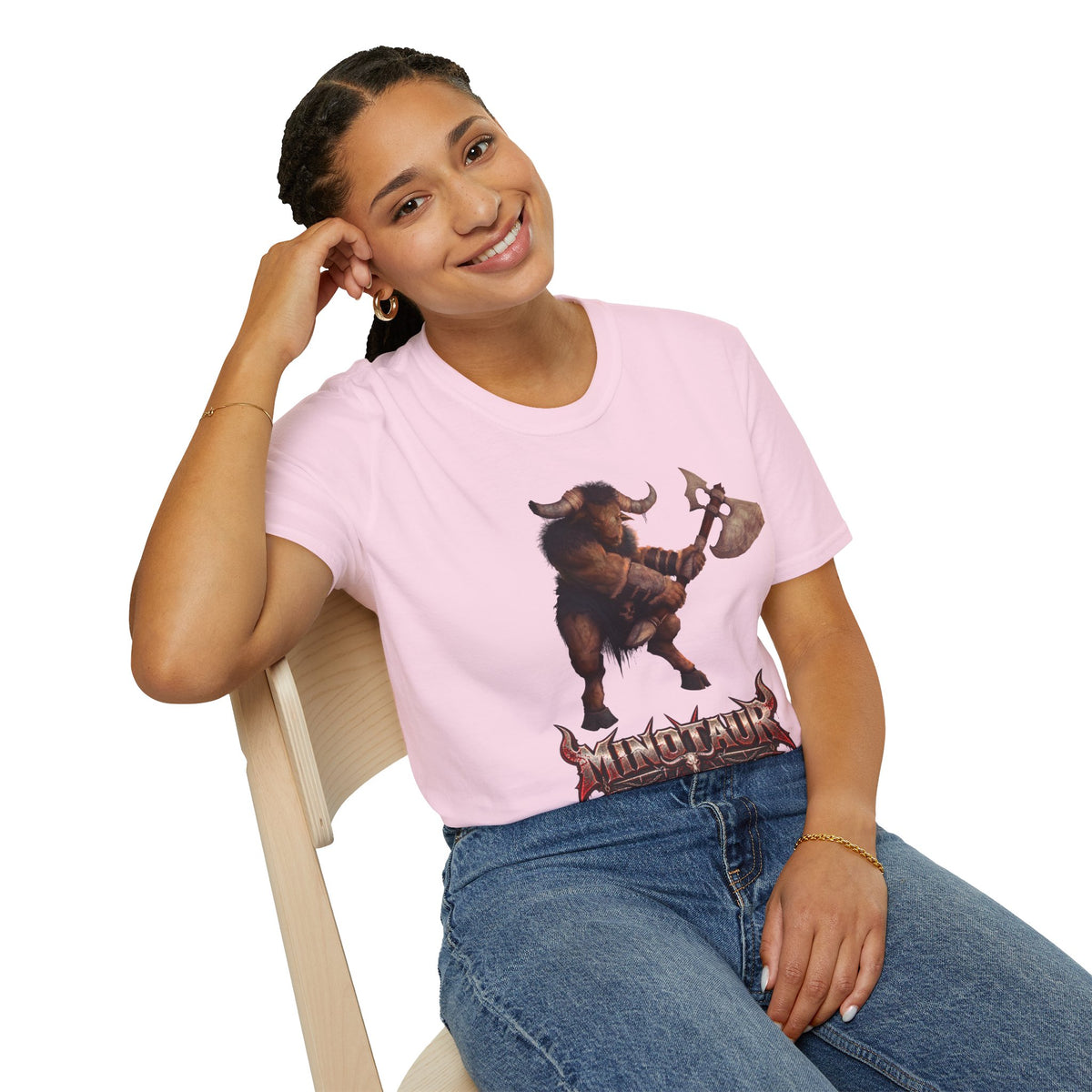 Minotaur Battle T-Shirt — Fantasy Warrior Axe Graphic Tee